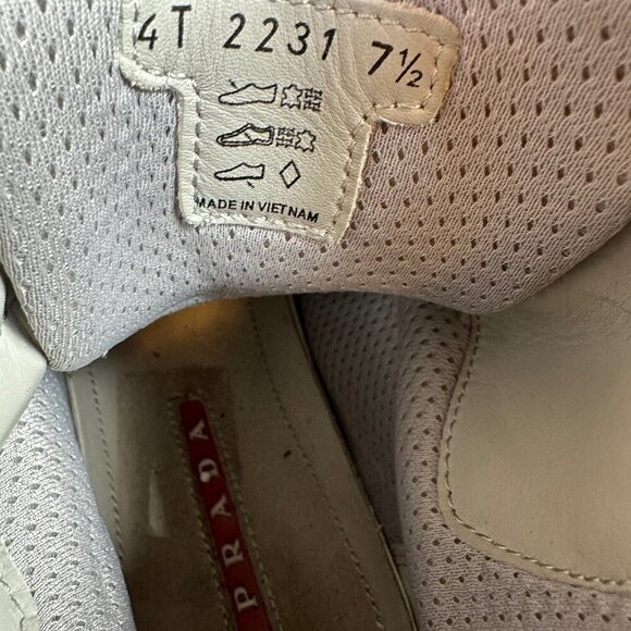 Prada Patent Strap Americas Cup Sneakers in Grey Patent Leather UK 7.5 / US 8.5 - Picture 5 of 10